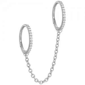 Piercing Corrente 2 Segment Multizircônias Modelo 21 Aço 316L